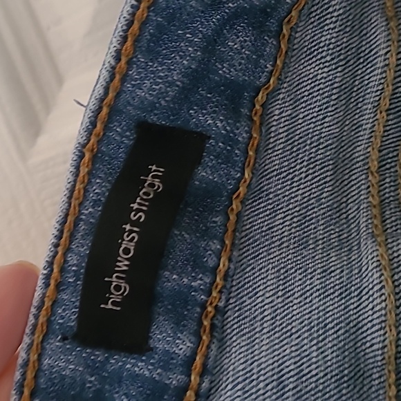 Ella Moss High Waist Straight Leg Light Wash Jeans 14/32 - Picture 5 of 9